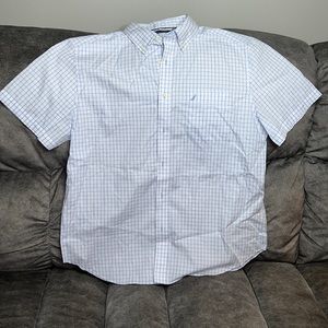 🌻 Nautica Plaid Button Down Shirt 👕 Size XL 🔵 Preloved